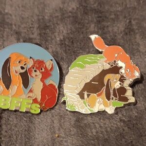 Fox and Hound BFFs Enamel Pin Set